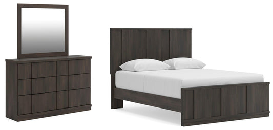 Jadiston Queen Panel Platform Bed, Dresser and Mirror