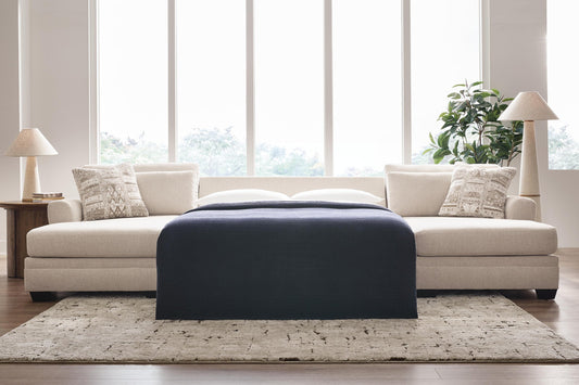 Mandi Point 3-Piece Double Chaise Sleeper Sectional
