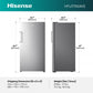 Hisense 17 cu.ft. Silver Garage Ready Convertible Upright Freezer with Reversible Door SUPPORT