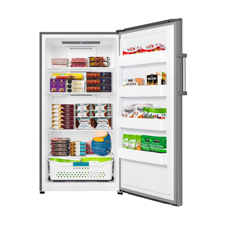 Hisense 17 cu.ft. Silver Garage Ready Convertible Upright Freezer with Reversible Door SUPPORT