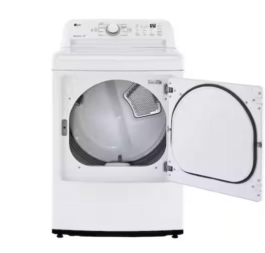 LG 7.3 Cu. Ft. Vented Electric Dryer in White with Sensor Dry