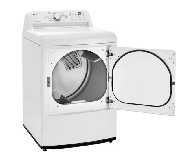 LG 7.3 Cu. Ft. Vented Electric Dryer in White with Sensor Dry