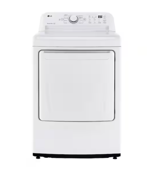 LG 7.3 Cu. Ft. Vented Electric Dryer in White with Sensor Dry