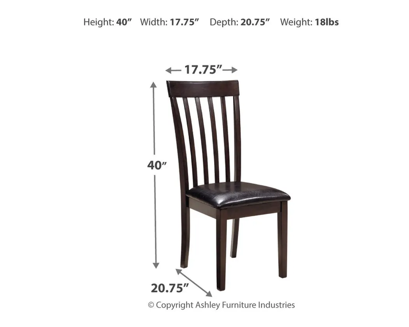 Ashley 8-PC Dining Set Includes Lavinton Oval Extendable Table, Server & 6 Hammis Rake Back Chairs