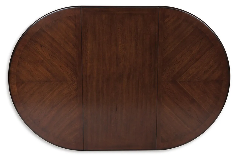 Ashley 8-PC Dining Set Includes Lavinton Oval Extendable Table, Server & 6 Hammis Rake Back Chairs