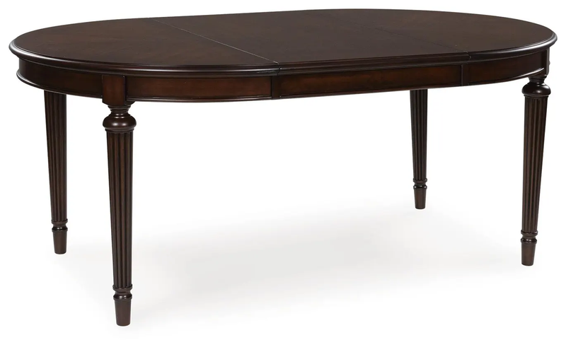 Ashley 8-PC Dining Set Includes Lavinton Oval Extendable Table, Server & 6 Hammis Rake Back Chairs