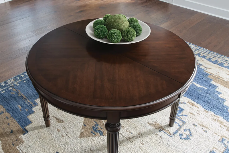 Ashley 8-PC Dining Set Includes Lavinton Oval Extendable Table, Server & 6 Hammis Rake Back Chairs