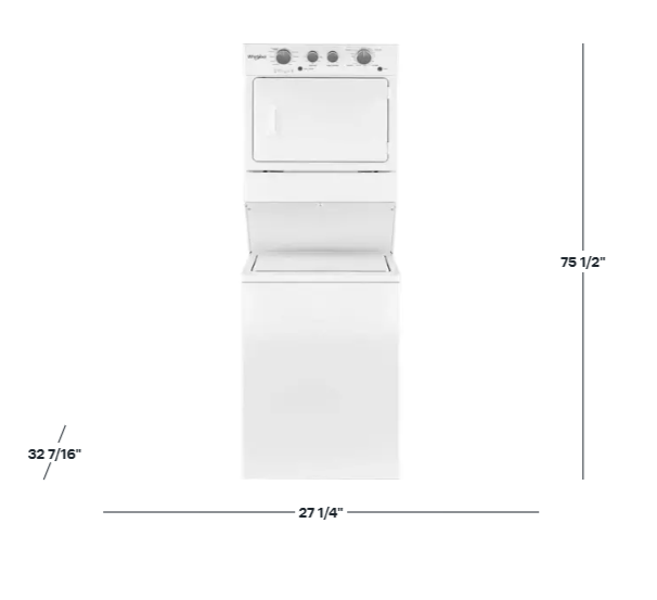 Whirlpool - 3.5 Cu. Ft. Top Load Washer & 5.9 Cu. Ft. Electric Dryer - Dual Action Agitator - White