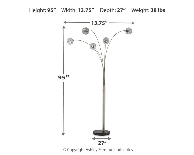 Ashley Express - Winter Metal Arc Lamp (1/CN)