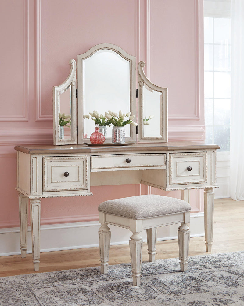 Ashley Express - Realyn Vanity/Mirror/Stool (3/CN)