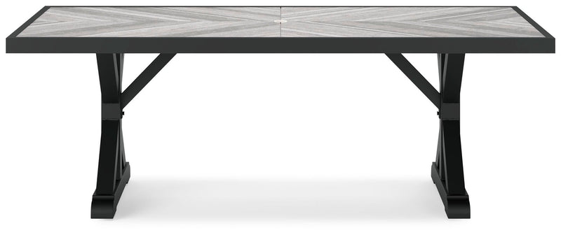 Beachcroft RECT Dining Table w/UMB OPT