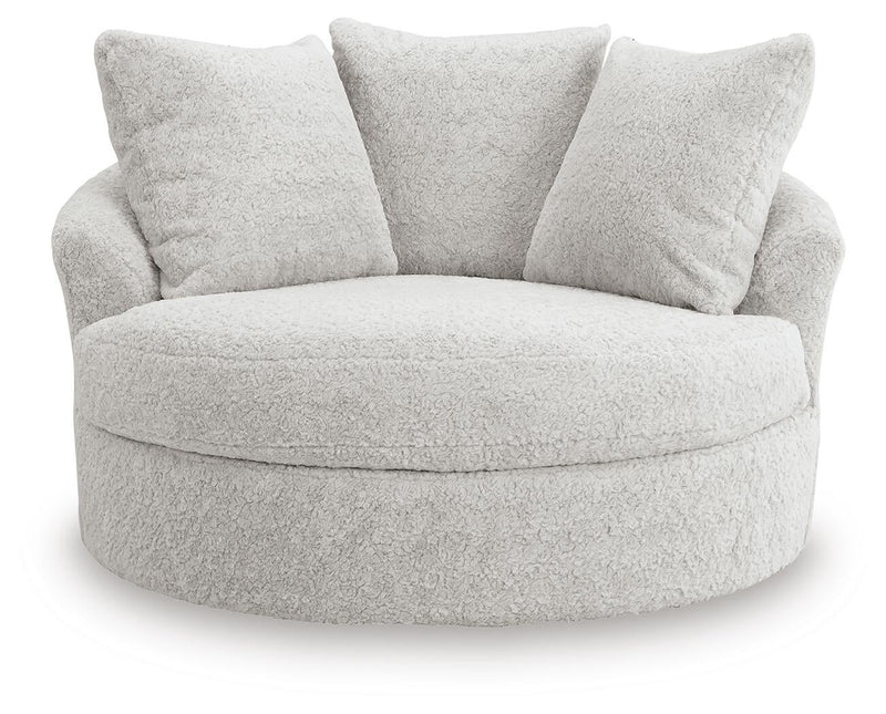 Cuddle Plush Oversized Swivel Accent Chair