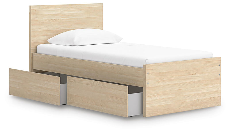 Ashley Express - Onita Twin Panel Platform Bed with 1 Side Storage