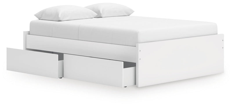 Ashley Express - Onita Queen Platform Bed with 1 Side Storage