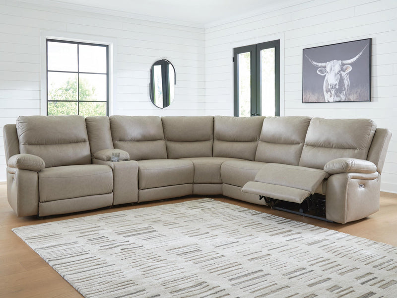 Narwhal Place 6-Piece Reclining Sectional with Storage Console