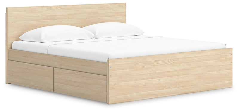 Ashley Express - Onita King Panel Platform Bed with 1 Side Storage
