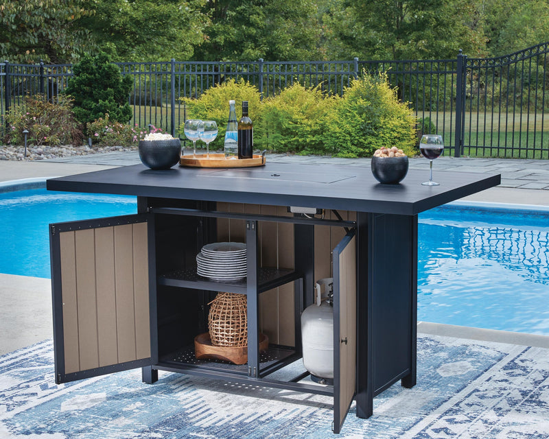 East Beach RECT Bar Table w/Fire Pit