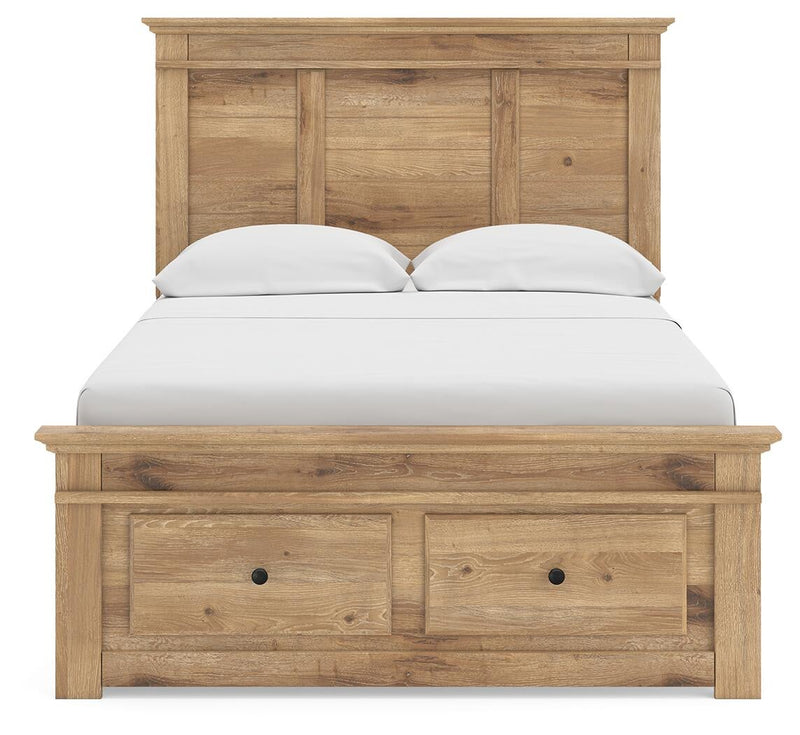 Makidern Full Panel Storage Bed
