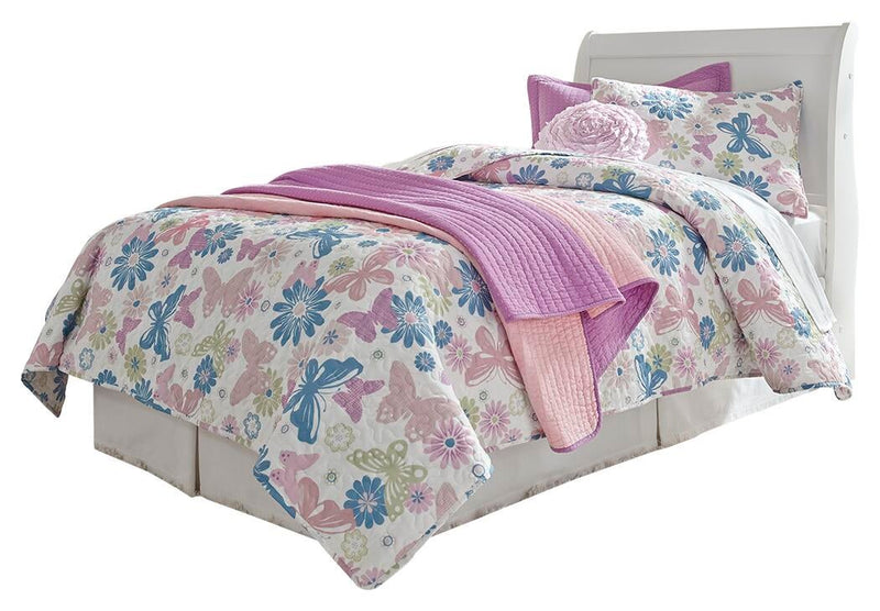 Anarasia Twin Sleigh Headboard, Dresser, Mirror, Chest and Nightstand