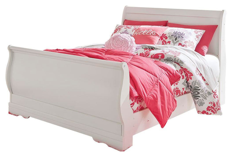 Anarasia Full Sleigh Bed, Dresser, Mirror, Chest and Nightstand
