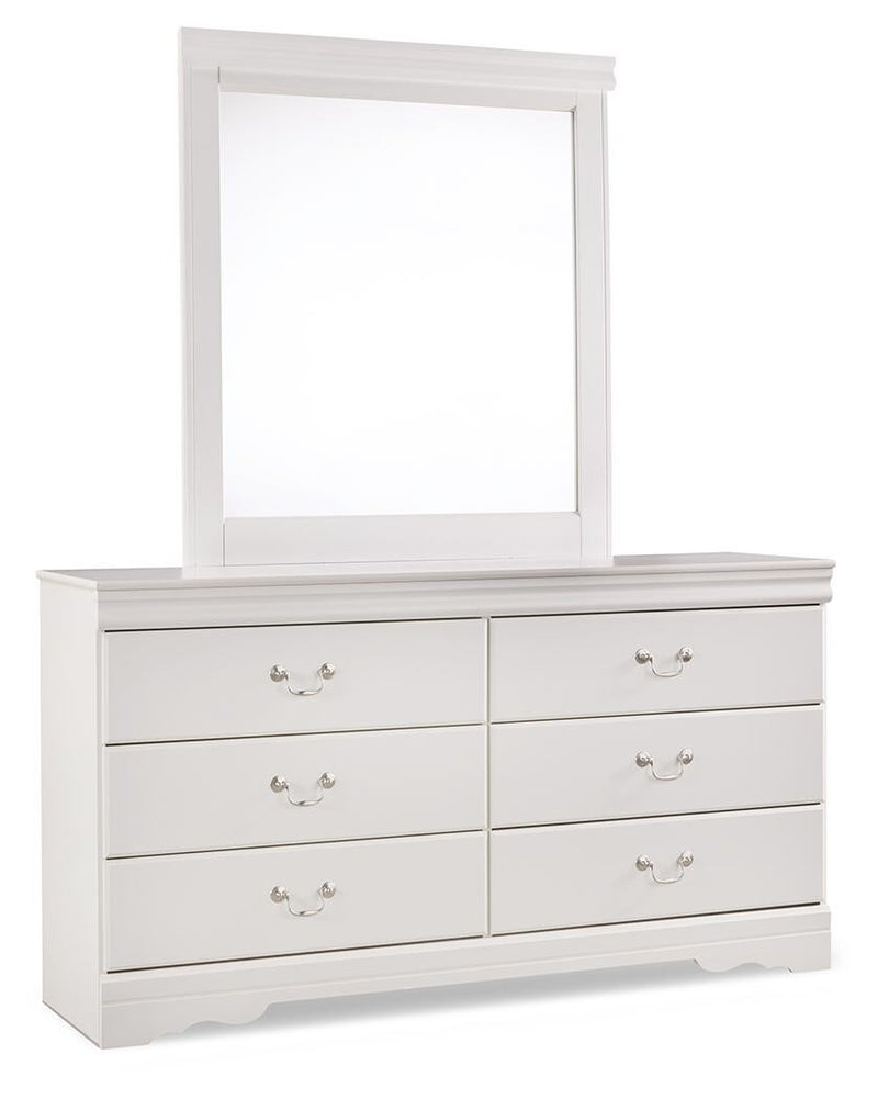 Anarasia Full Sleigh Headboard, Dresser, Mirror, Chest and Nightstand
