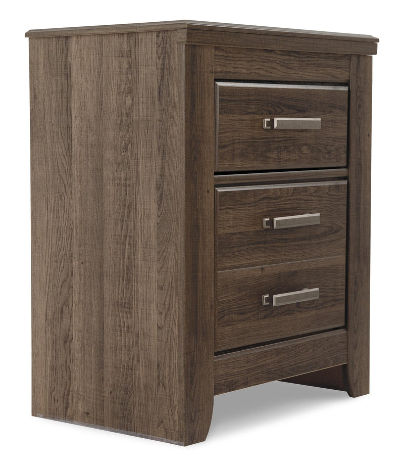 Juararo King/California King Panel Headboard Bed with Mirrored Dresser, Chest and Nightstand