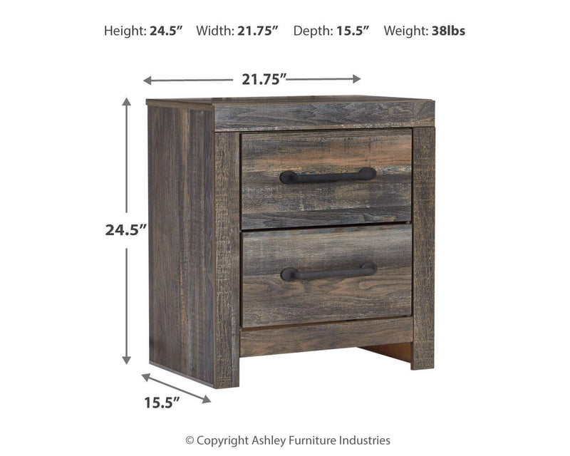 Drystan King Bookcase Bed with 2 Storage Drawers with Mirrored Dresser, Chest and Nightstand