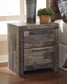 Derekson Queen/Full Panel Headboard Bed with Mirrored Dresser, Chest and Nightstand