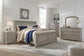 Lettner King Panel Bed with Mirrored Dresser