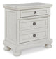 Robbinsdale Queen Panel Bed with Mirrored Dresser, Chest and Nightstand
