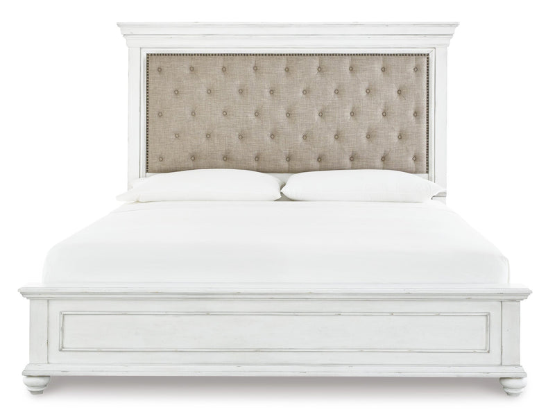 Kanwyn Queen Panel Bed with Mirrored Dresser, Chest and Nightstand