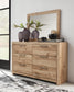 Hyanna Full Panel Bed with 2 Side Storage, Dresser, Mirror, Chest and Nightstand