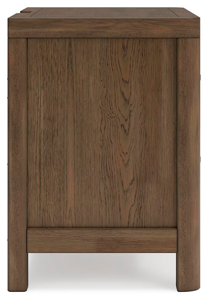 Cabalynn Queen Upholstered Bed with Mirrored Dresser and Nightstand