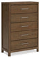 Cabalynn King Upholstered Bed with Mirrored Dresser, Chest and Nightstand