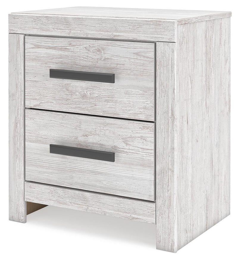 Cayboni Queen Panel Bed with Mirrored Dresser and Nightstand
