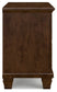 Danabrin California King Panel Bed with Mirrored Dresser and Nightstand