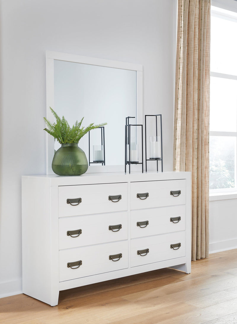 Binterglen King Panel Bed, Dresser, Mirror, Chest and Nightstand