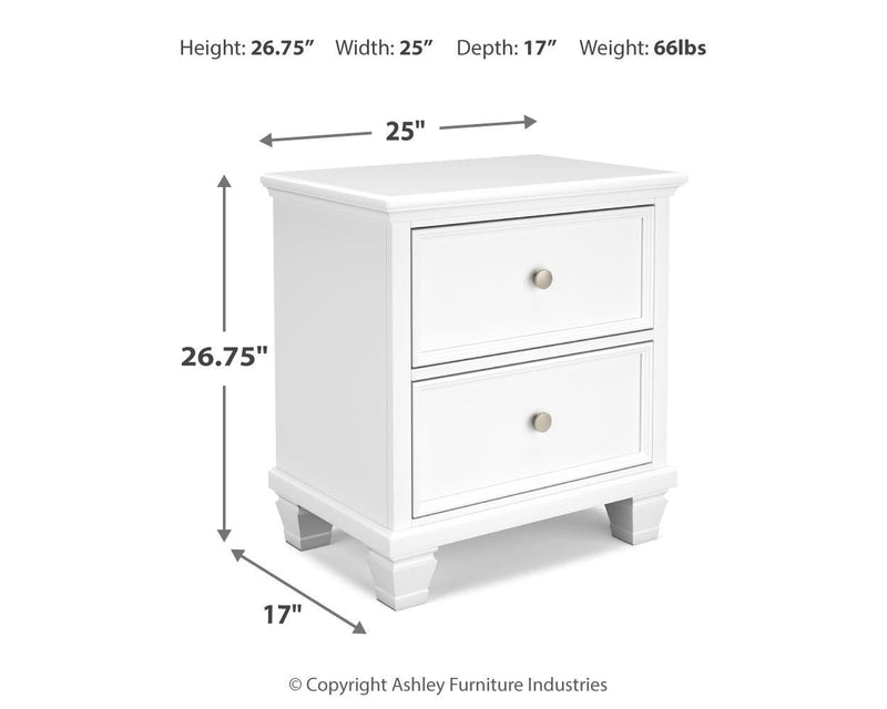 Fortman Twin Panel Bed with Mirrored Dresser, Chest and Nightstand