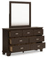 Covetown Queen Panel Bed, Dresser, Mirror, Chest and Nightstand