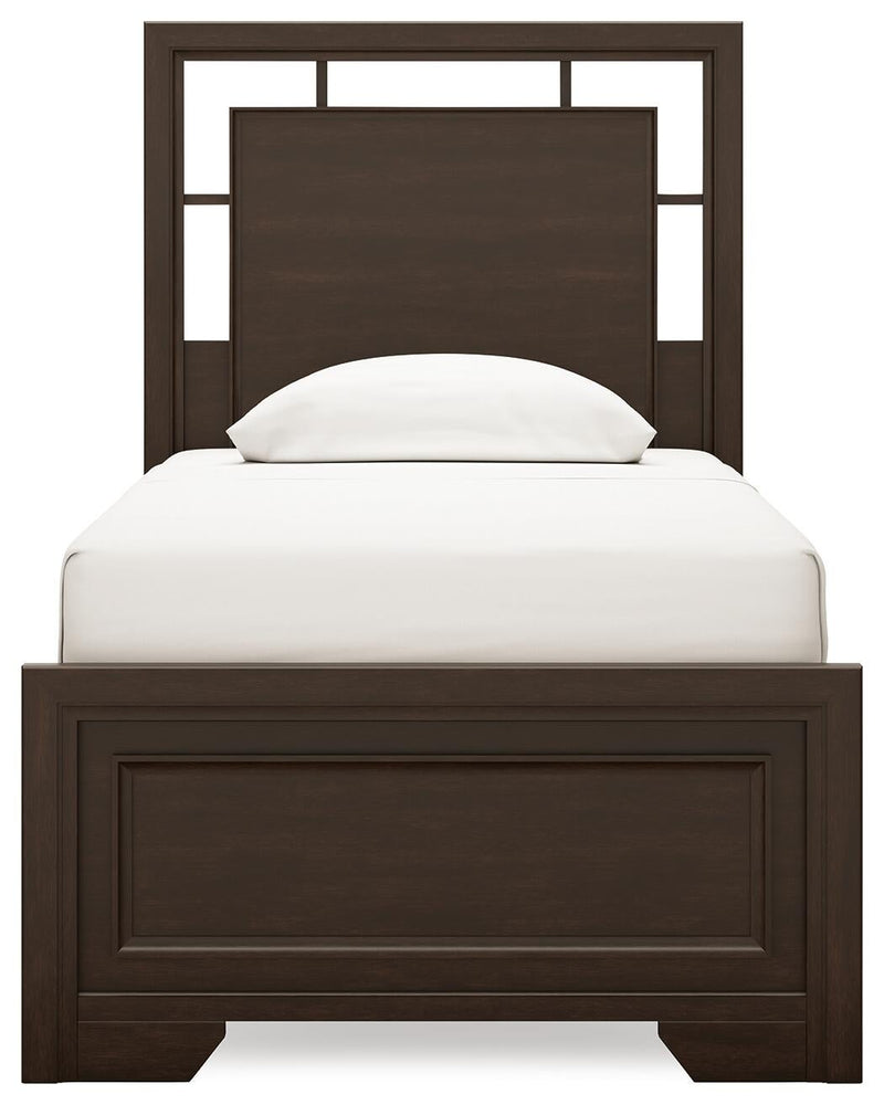 Covetown Twin Panel Bed, Dresser, Mirror, Chest and Nightstand