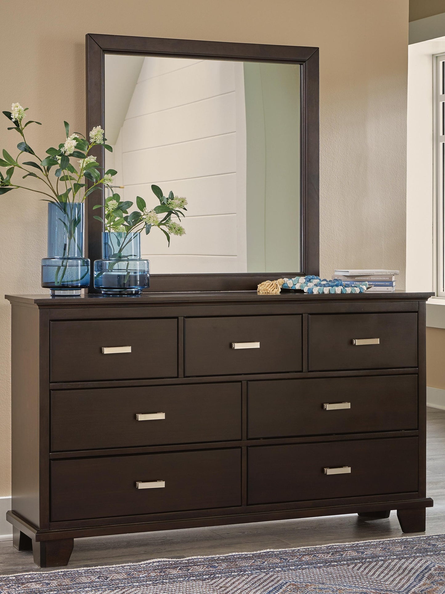 Covetown Twin Panel Bed, Dresser, Mirror, Chest and Nightstand