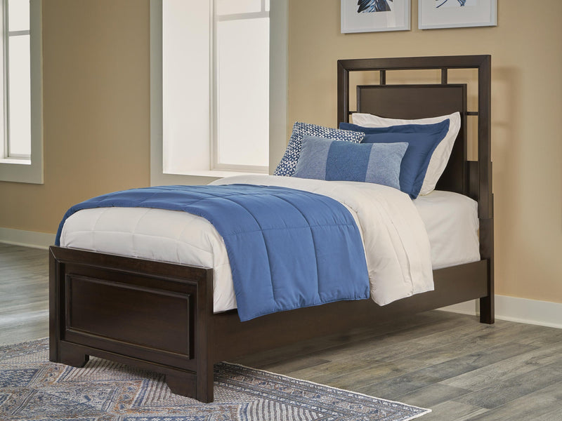 Covetown Twin Panel Bed, Dresser, Mirror, Chest and Nightstand