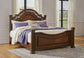 Lavinton Queen Poster Bed with Mirrored Dresser and Nightstand