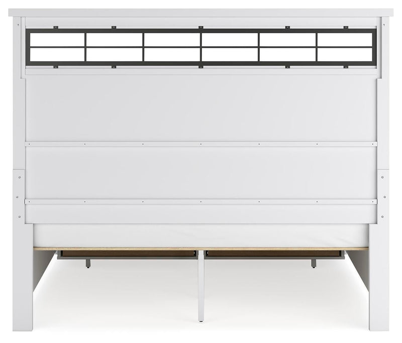 Ashbryn King Panel Storage Bed, Dresser, Mirror, Chest and Nightstand