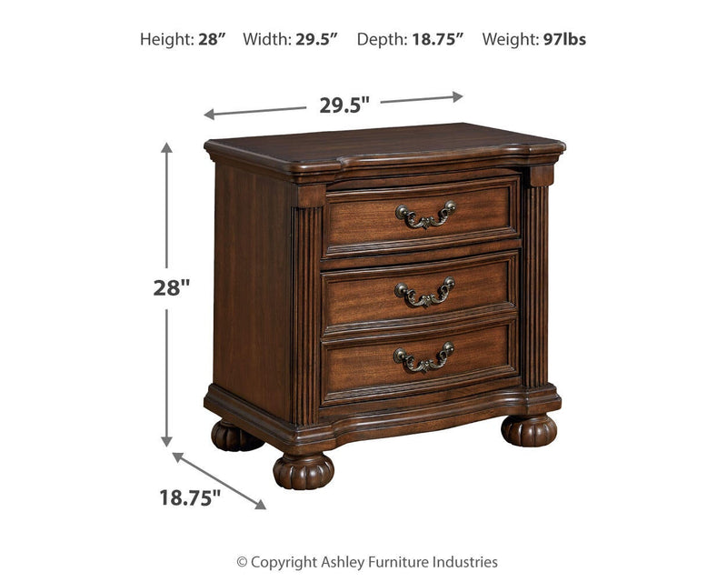 Lavinton King Poster Bed, Dresser, Mirror, Chest and Nightstand