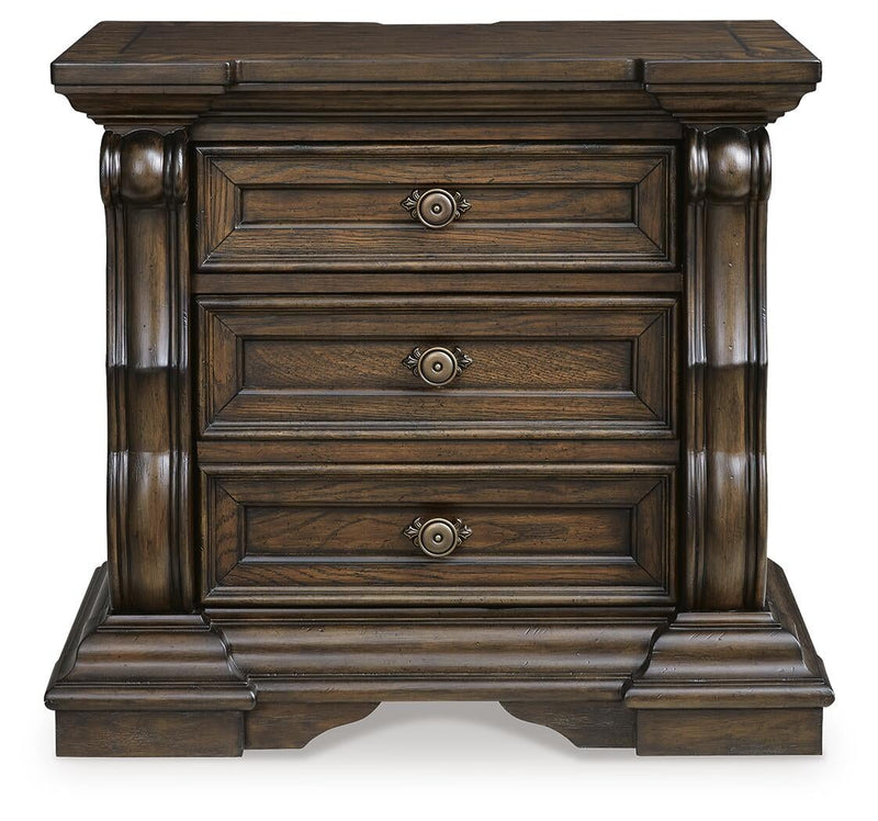 Maylee Queen Upholstered Bed, Dresser, Mirror, Chest and Nightstand
