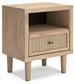 Cielden Queen Panel Bed with Mirrored Dresser and Nightstand
