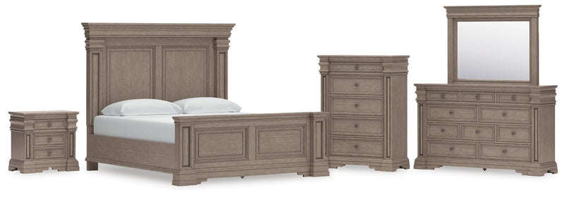 Blairhurst King Panel Bed, Dresser, Mirror, Chest and Nightstand