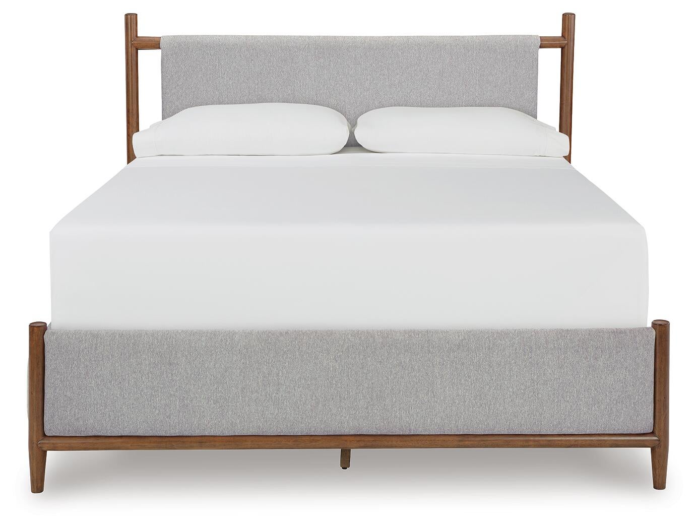 Lyncott Queen Upholstered Panel Bed, Dresser, Mirror, Chest and Nightstand