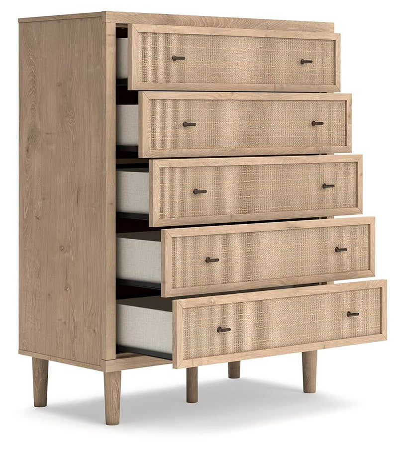 Cielden King Panel Headboard, Dresser, Mirror, Chest and Nightstand